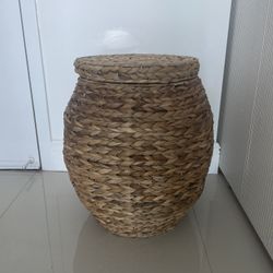 Boho Woven Rattan Deco Stool / Side Table