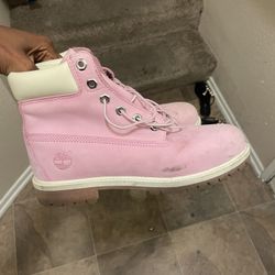 Pink Timberlands