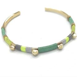 Stella And Dot Color Block Gold Tone Cuff Bracelet 