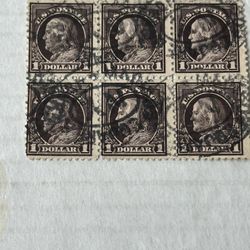 United States Block Of 6 518 Used Stamps 