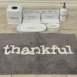 Complete Bathroom Set With Rug