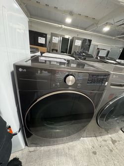 LG ThinQ Front-Load Dryer Graphite Steel