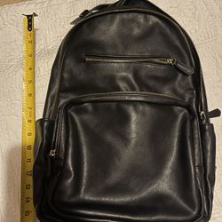 Black Cute Backpack (Silver Color Zipper)