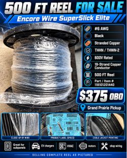 Encore Wire SuperSlick Elite 6 AWG 500 FT Reel