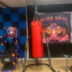 Everlast Punching Bag/with Gloves 