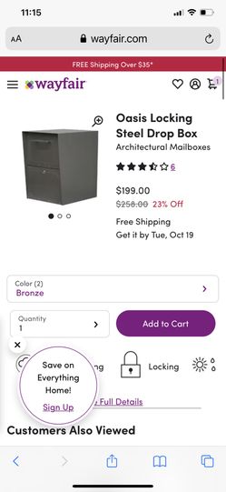 Oasis Classic Architectural Mailbox With Lock