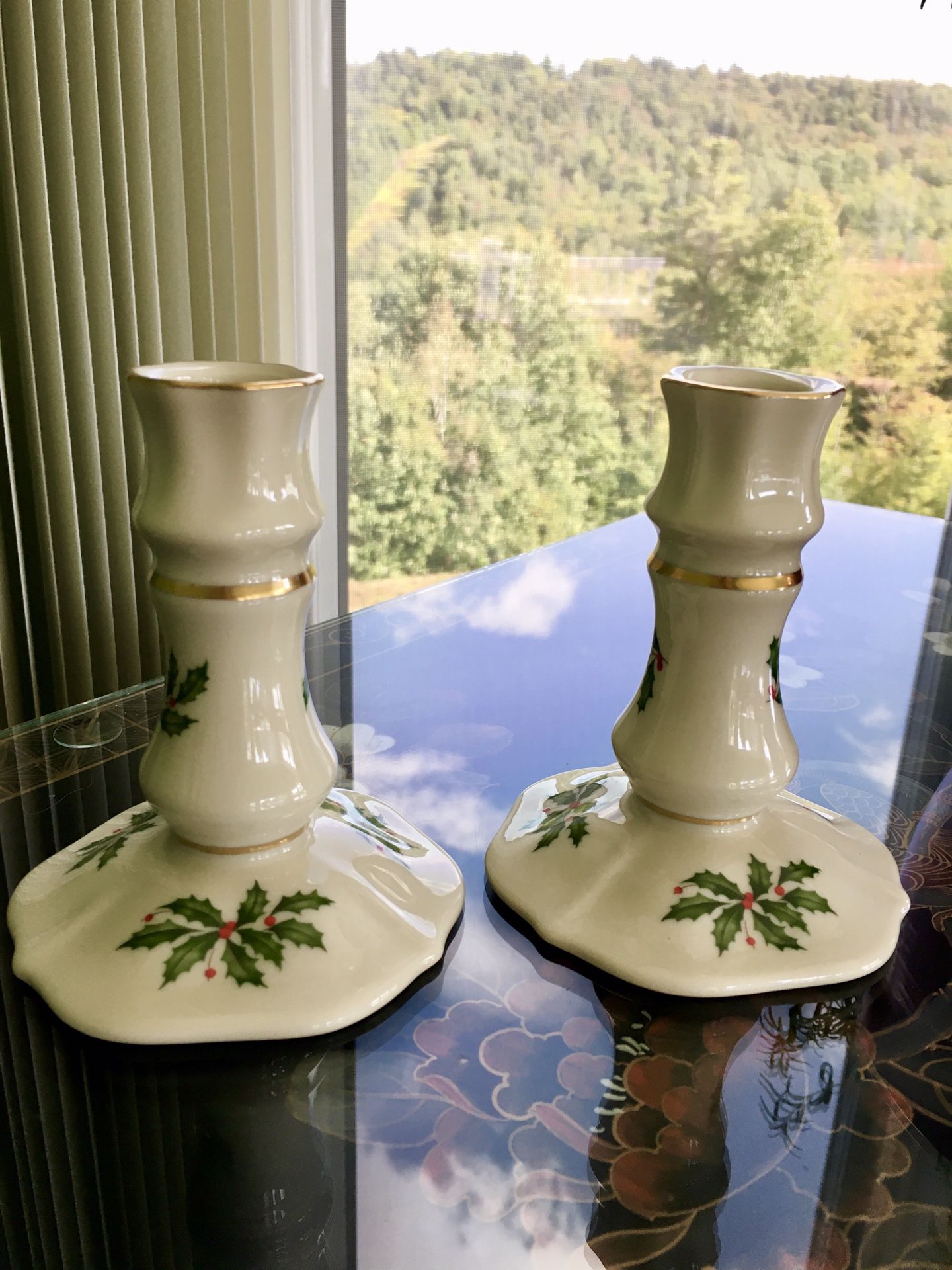 Lenox holiday candle holders