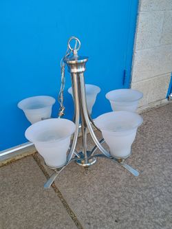 Beautiful Tiffany Nickel Plated Ceiling Light Fixture Totally High-end