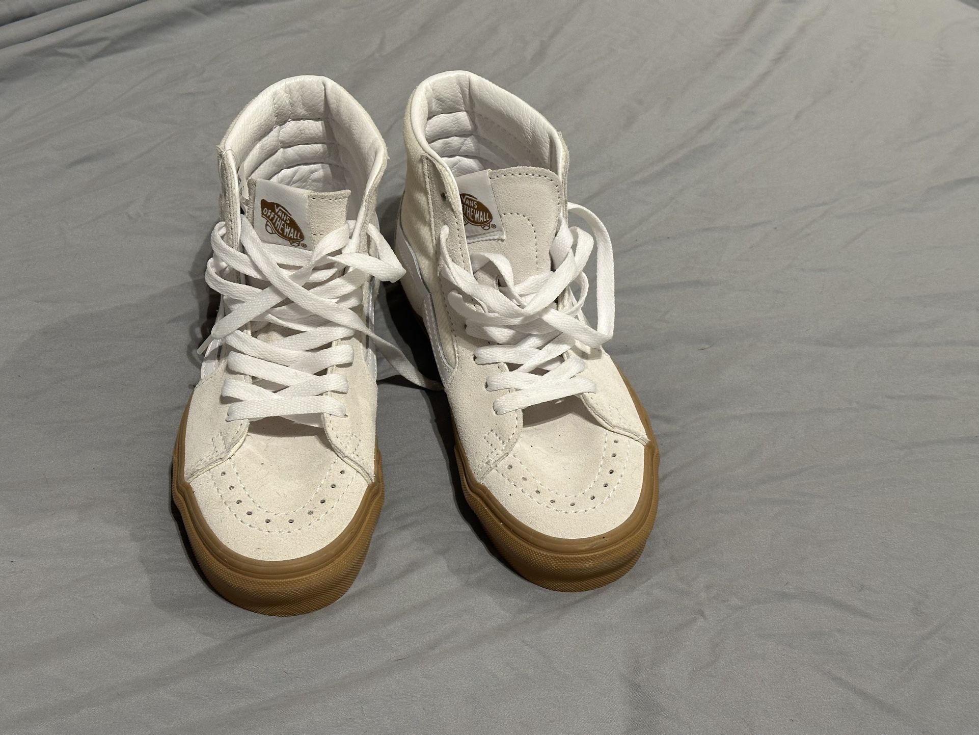 Cream Hi Top Vans