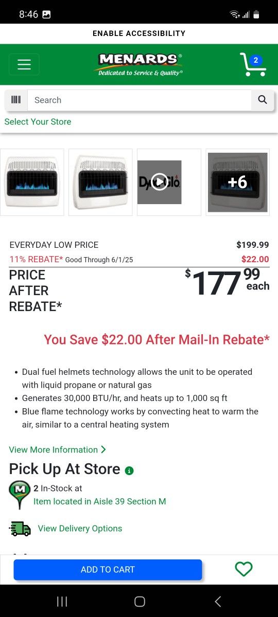 Dual Fuel Ventless Heater