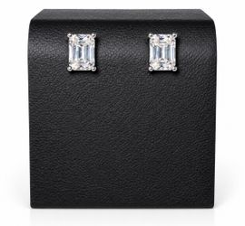 Moissanite studs, S95 sterling silver