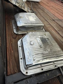 Turbo 350 Transmission Chrome Pans One Regular And One Deep Sump