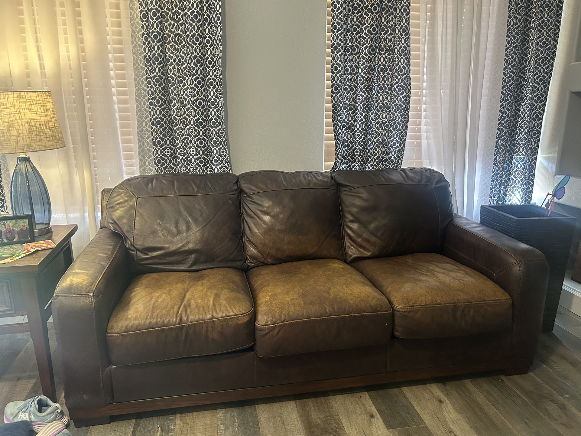 Two Leather Couches