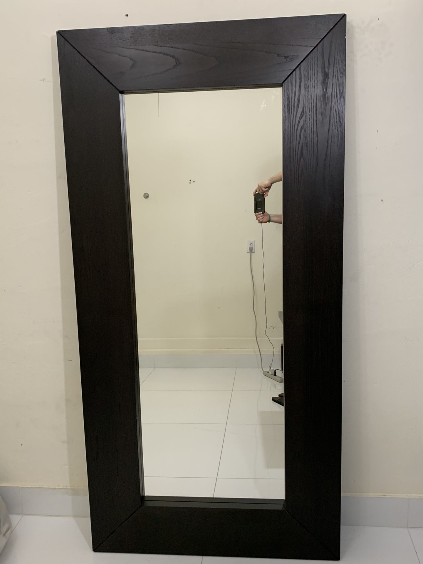 Large Wall Mirror Floor Leaning Standing Hanging Full Length Glass Wood Frame Rectangular