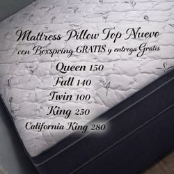 Mattress Pillow Top New 