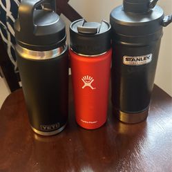 Yeti, Hydro flask, And Stanley Waterbottle Bundle 