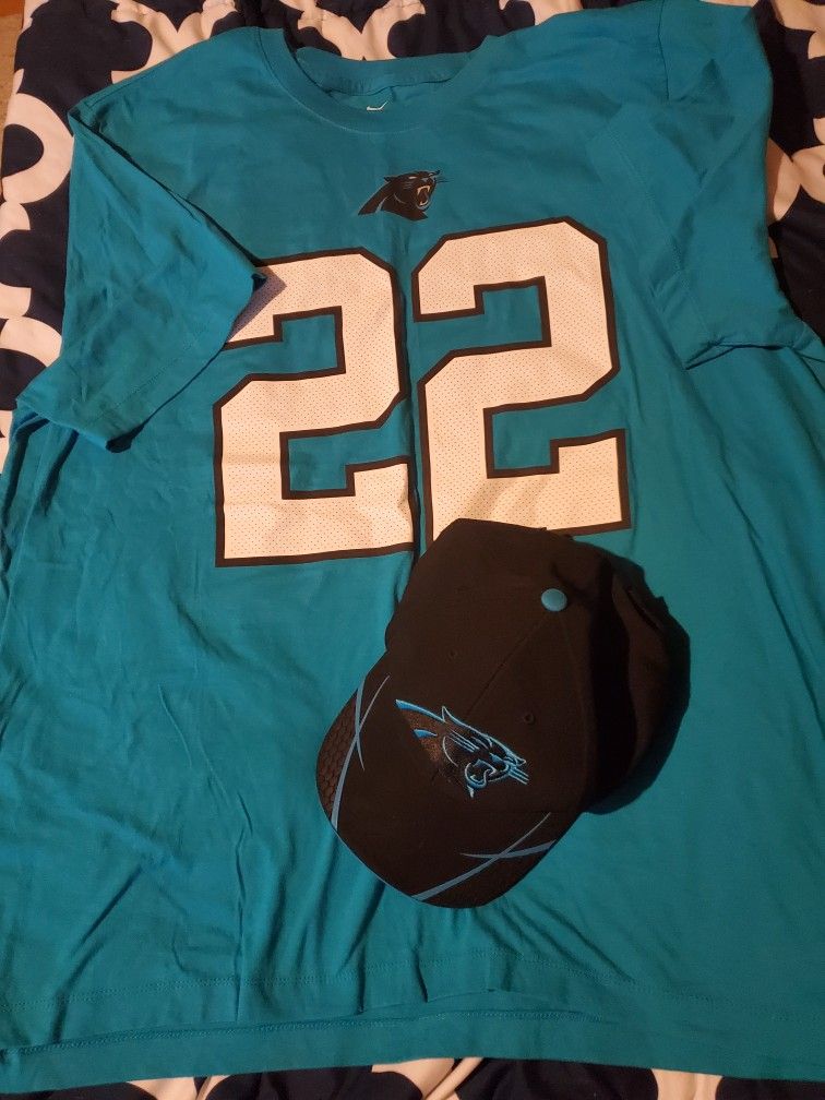 NFL CAROLINA PANTHERS SHIRT AND HAT 