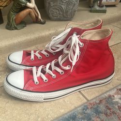 Like New Converse All Stars High Tops -Red Mens Size 10