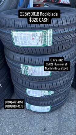 225/50R18 Rockblade ( 4 NEW TIRES )