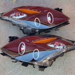 08-09 Nissan Altima LED DRL Projector Headlights Luces Focos Micas Faros Faroles