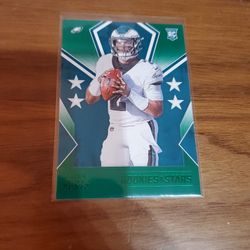 Jalen Hurts Philadelphia Eagles GREEN rookie Card Parallel