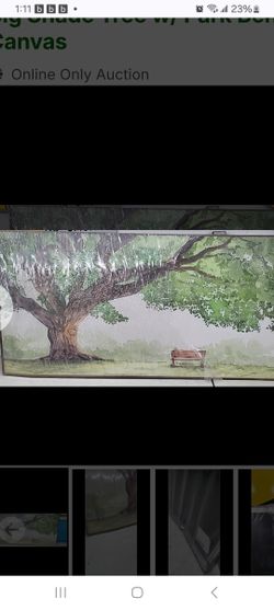 - NEW 30" x 60" Big Shade Tree w/ Park Bench Canvas