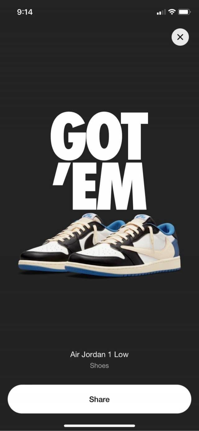 Air Jordan 1 Travis Scott Fragment Low
