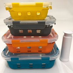  Borosilicates Glass Food Storage Set 