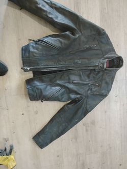 Leather riding coat