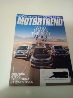 Motortrend magazine/April 2019/ new Porsche 911: better,faster/ who makes the best small SUV/ mustang gt500( the Cobra strikes back)