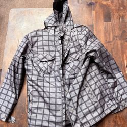 Nike Men’s Large Plaid Winter Jacket – Insulated Snow Coat – Warm Outdoor Outerwear