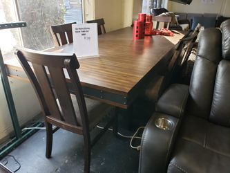 New 7pc large formal dining room table set tax included