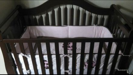 Dark brown convertible crib