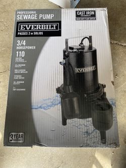 Everbilt Heavy Duty Cast Iron Sewage Pump