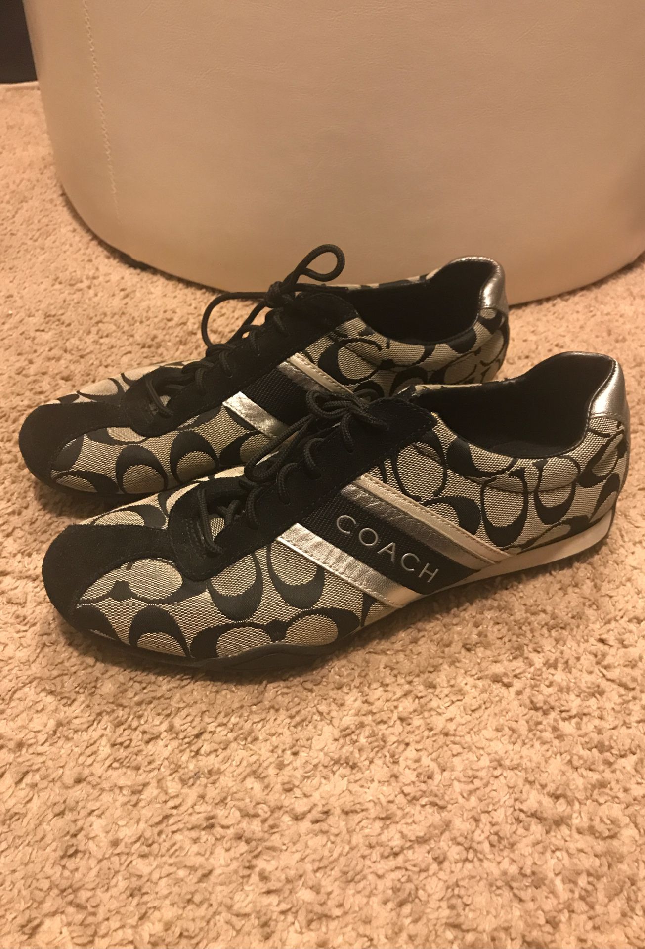 Coach Sneakers - Black/Silver Size 9