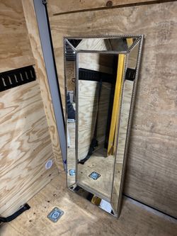 Full Length Wall Mirror with Beaded Frame