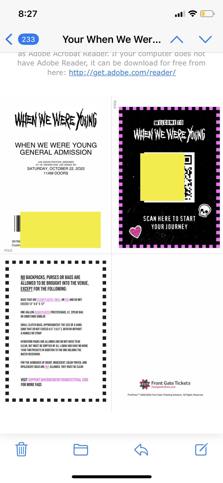 2x When We Were Young Music Festival Saturday October 22 My Chemical Romance Las Vegas