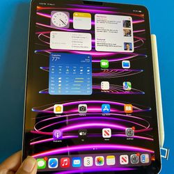 128GB Apple IPad Pro 11” 4th Generation (2022 Latest Model / M2 chip) Wi-Fi + Cellular (5G Unlocked)Keyboard, Pen & Accessories (warranty - 04 /2024)