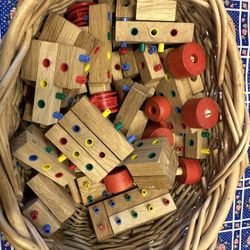 Vintage Tinker Toys Blocks