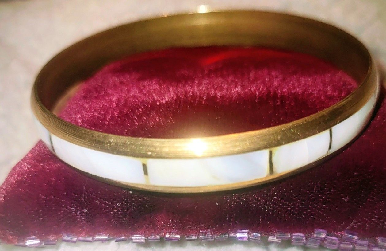MOTHER OF PEARL BRACELET /COPPER