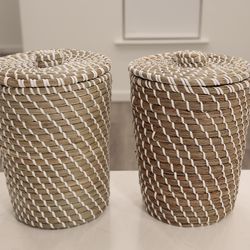 (2) Bathroom Trash Cans