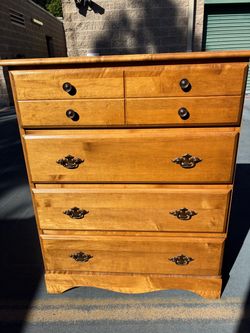 Solid Wood Tall Dresser Chest of Drawers