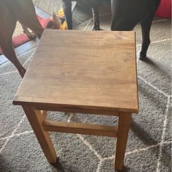 13”x13” Square And 16” Tall. Extremely Sturdy Solid  Wood 