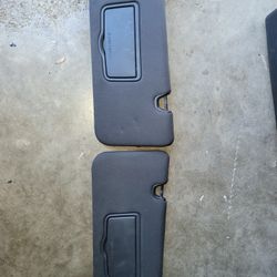 Left and right visors.