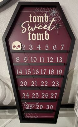 New 23.5” Halloween tombstone countdown wall decoration calendar