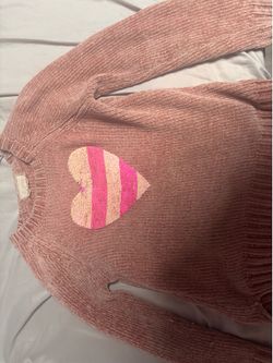 Kids flip sequined heart sweater