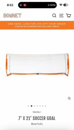 Bownet soccer goal 7x21