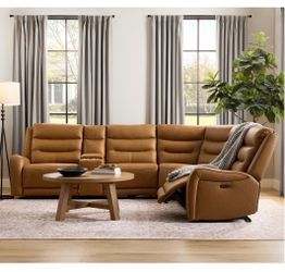 Members Mark 6 Piece Cooper Power Reclining Leather Sectional Brand New only $1,499 !