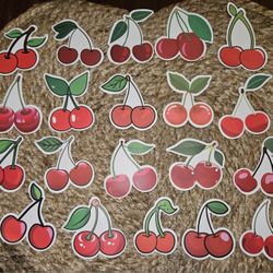 20 Cherry Cherries Stickers 