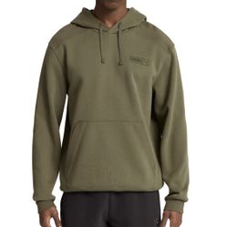 PUMA Men Olive Green Fleece Hoodie with Shoulder Details Size S NWT